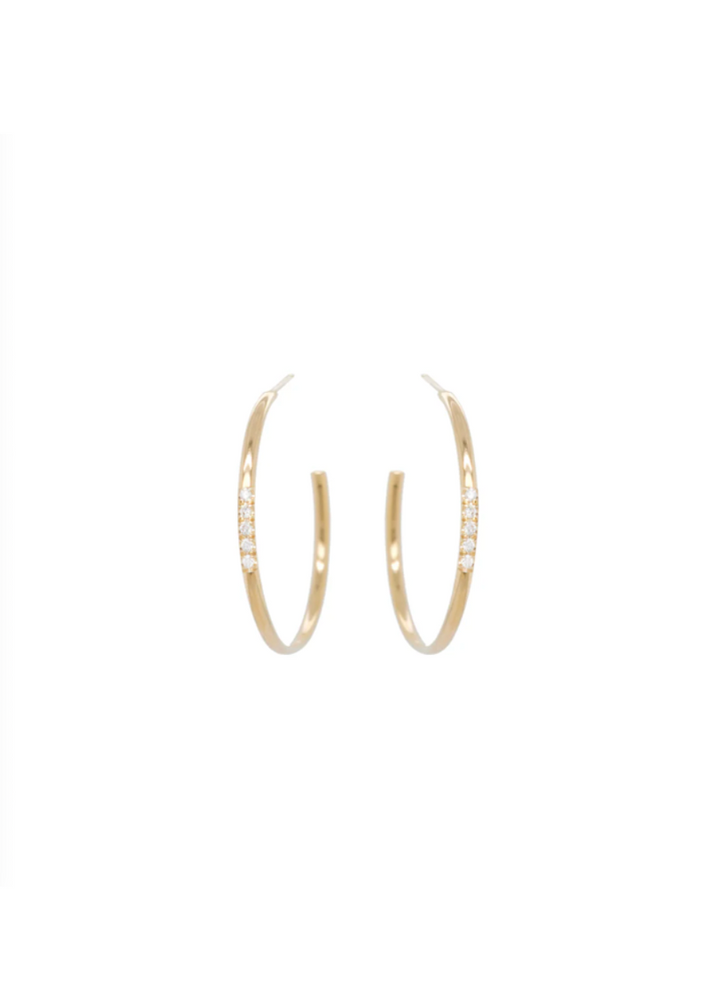 Zoe Chicco Pavé Diamond Hoops