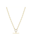 Zoe Chicco 14k Pave Diamond Circle Toggle Necklace