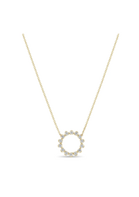 Zoe Chicco 14k Diamond Circle Neckalce
