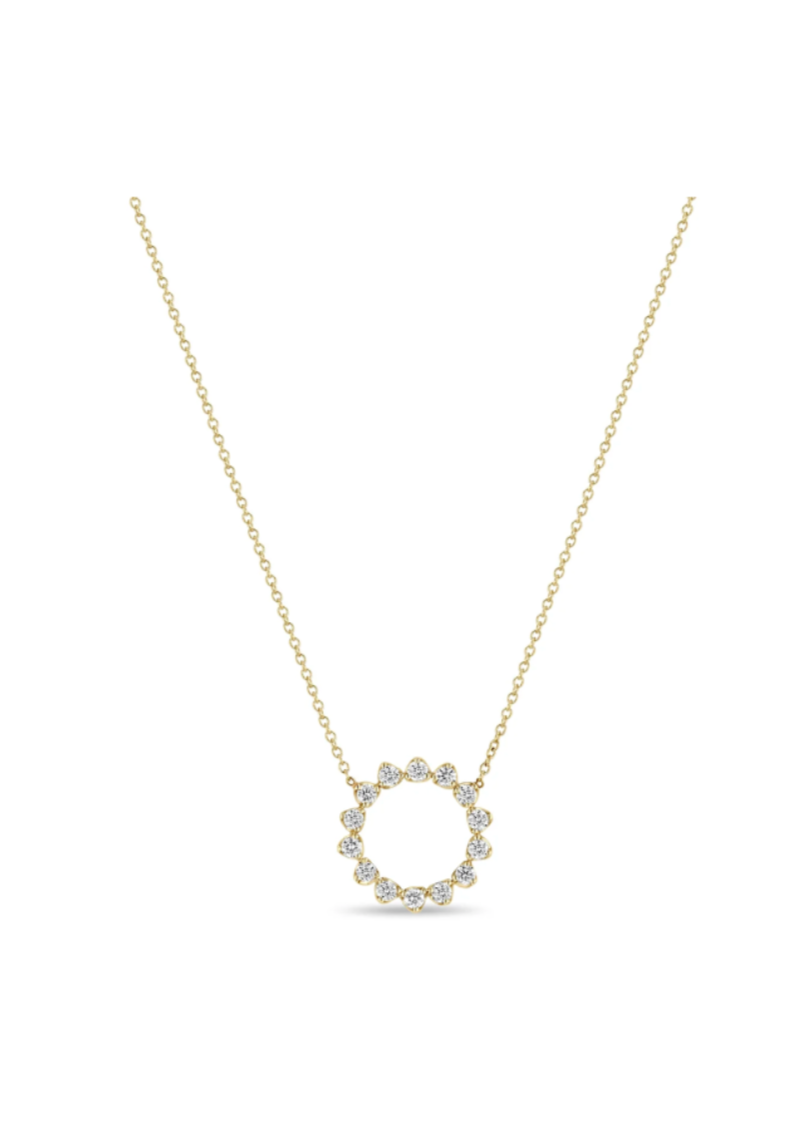 Zoe Chicco 14k Diamond Circle Neckalce