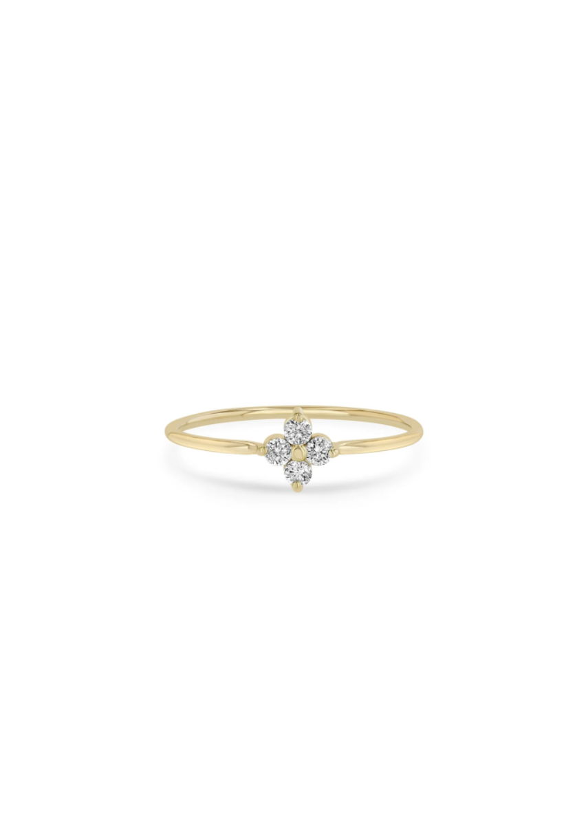 Zoe Chicco 14k Diamond Quad Ring 6.5