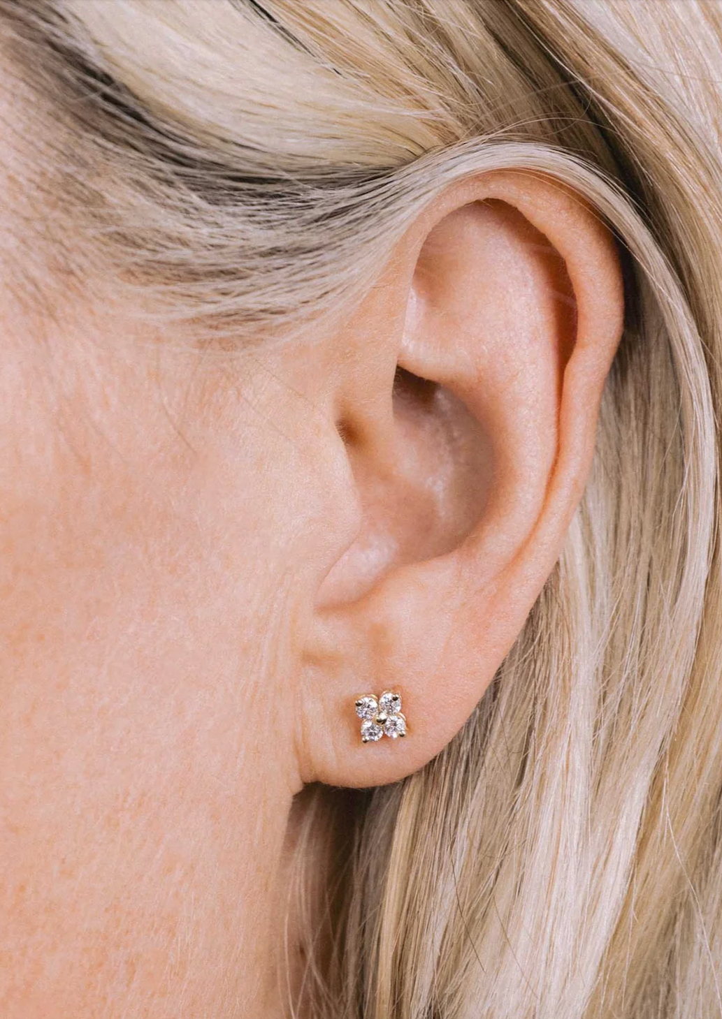 Zoe Chicco 14k Diamond Quad Studs