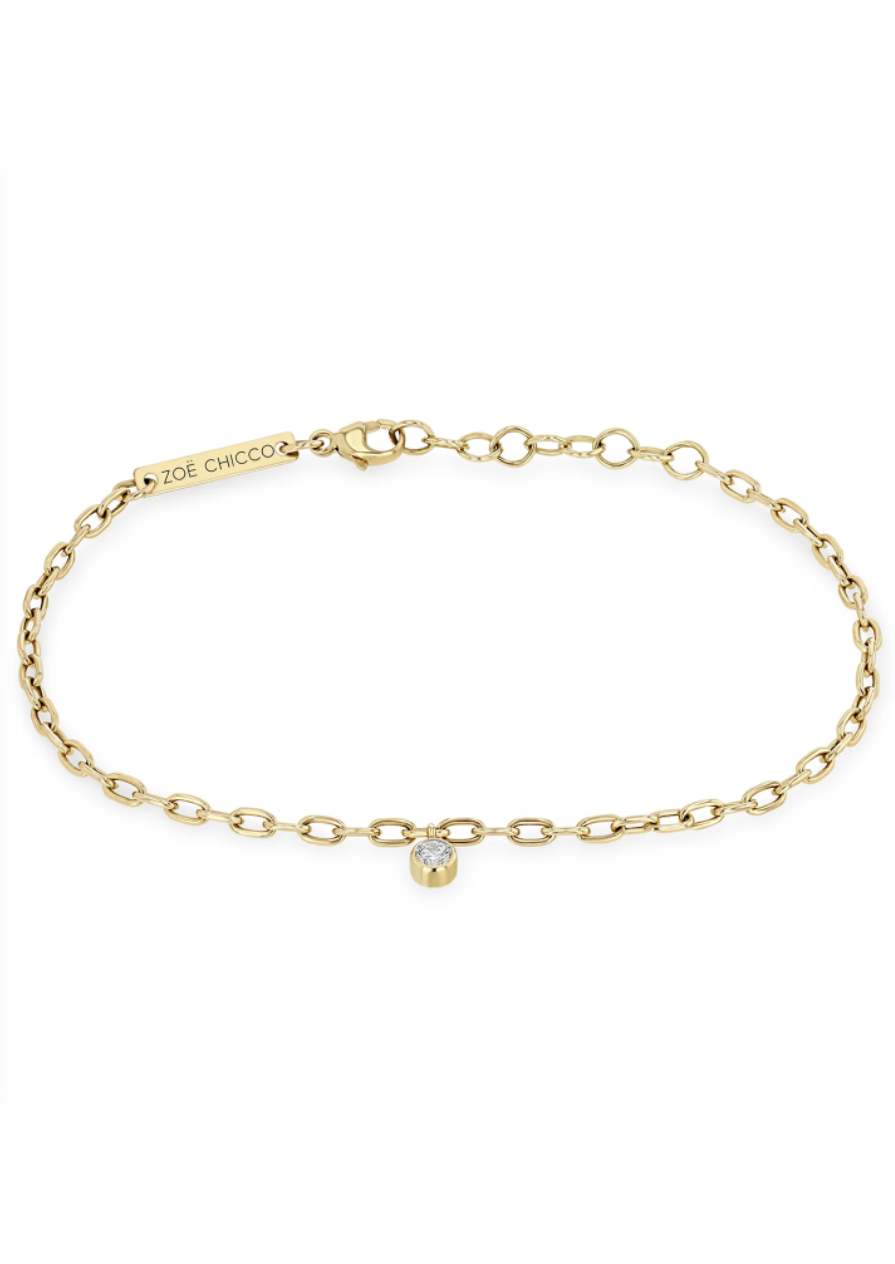 Zoe Chicco 14k Diamond Bezel Bracelet