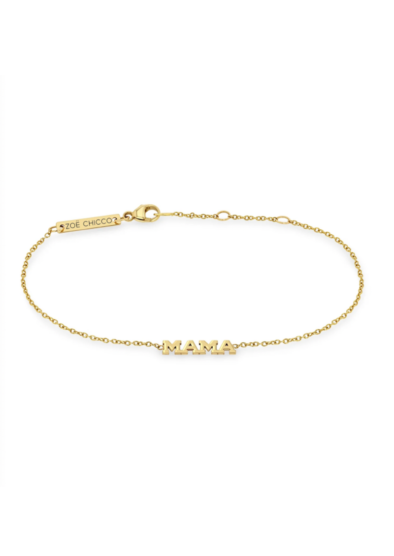 Zoe Chicco 14k Itty Bitty MAMA Bracelet