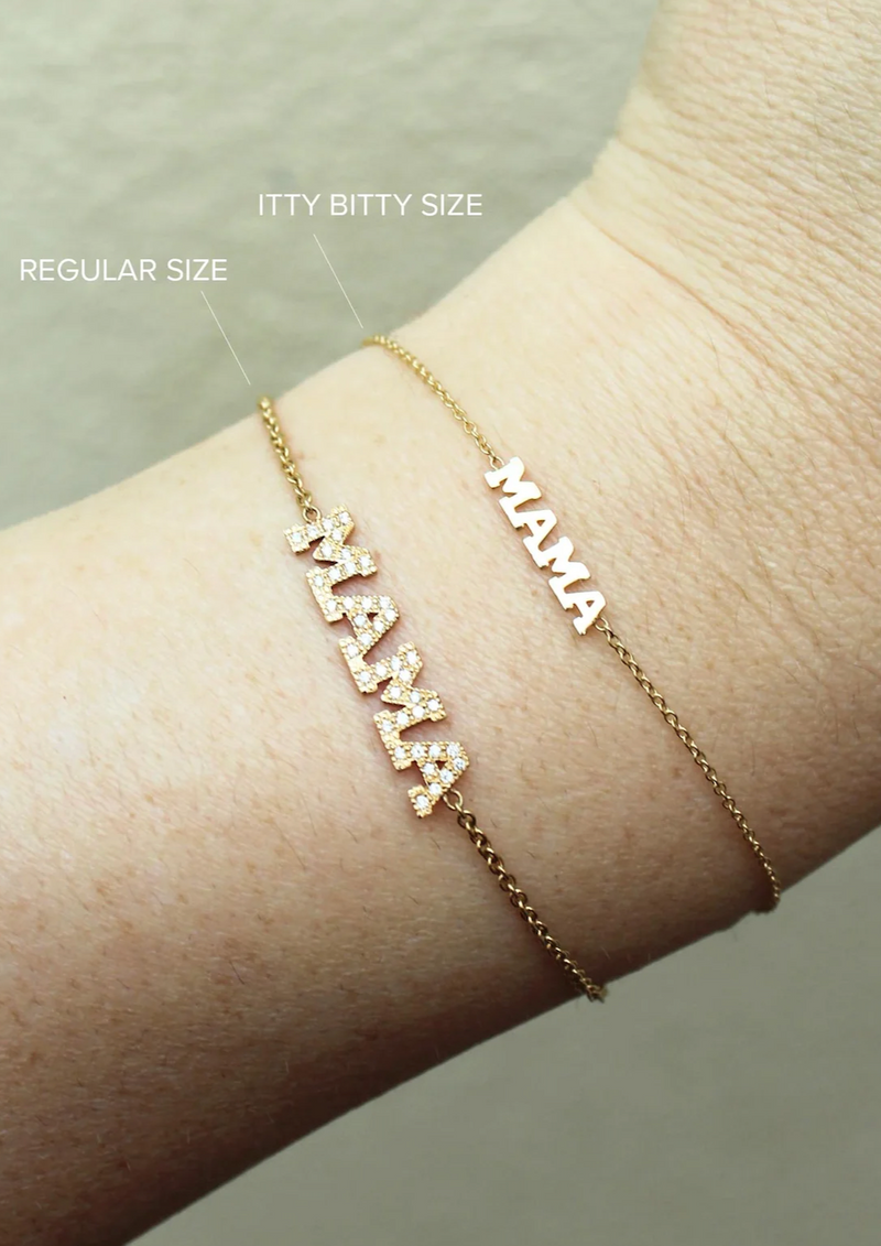 Zoe Chicco 14k Itty Bitty MAMA Bracelet