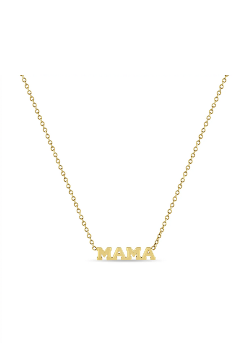 Zoe Chicco 14k Itty Bitty MAMA Necklace