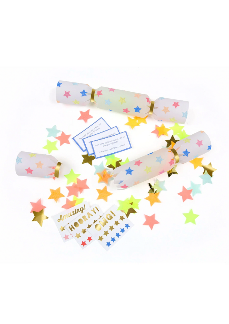 Multicolor Star Confetti Crackers