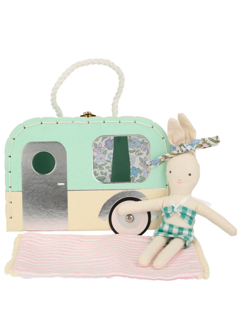 Caravan Bunny Mini Suitcase Doll