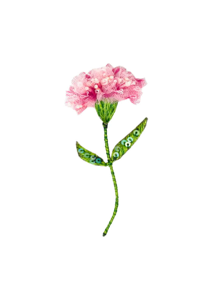 Pink Carnation Brooch