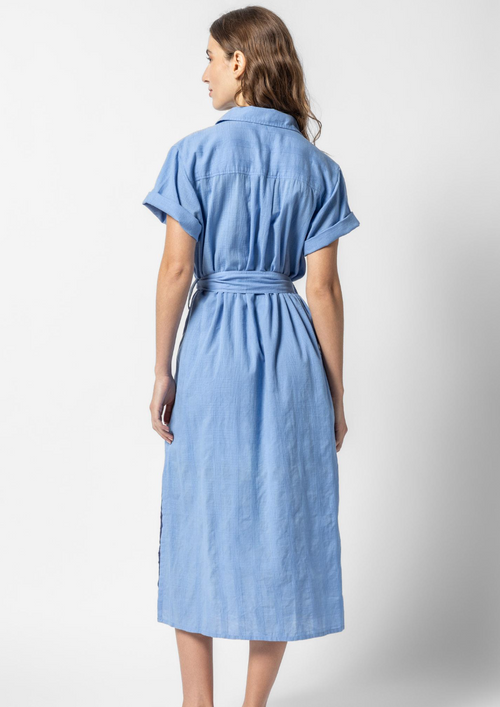 Belted Shirt Dress Harbor