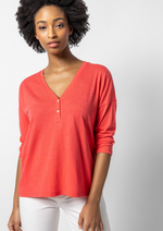 Easy V-Neck Henley