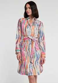 Kathleen Brushstroke Print Dress
