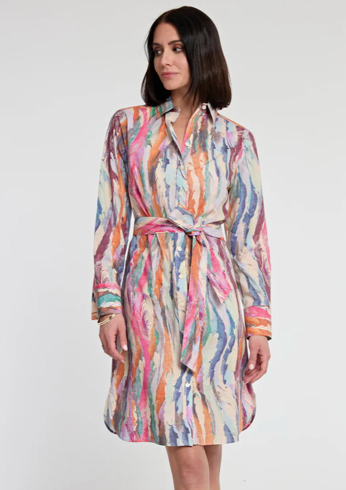 Kathleen Brushstroke Print Dress