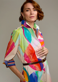 Charlie Abstract Leaf Print Dress