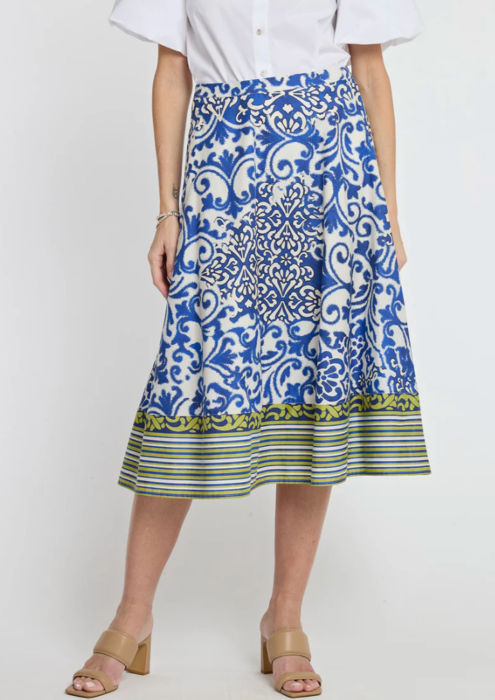 Gloria Ceramic Tile Print Skirt