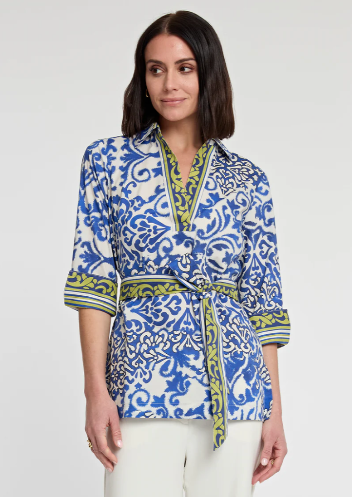 Vicky Ceramic Tile Print Top