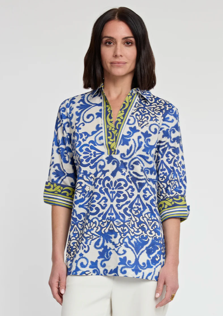 Vicky Ceramic Tile Print Top