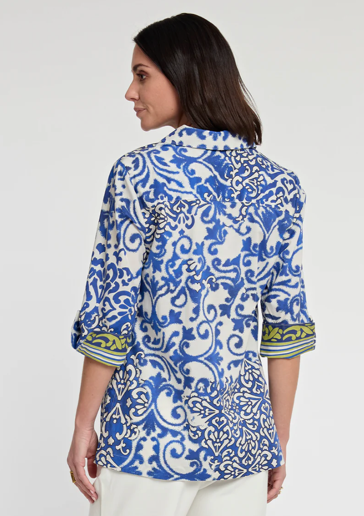 Vicky Ceramic Tile Print Top