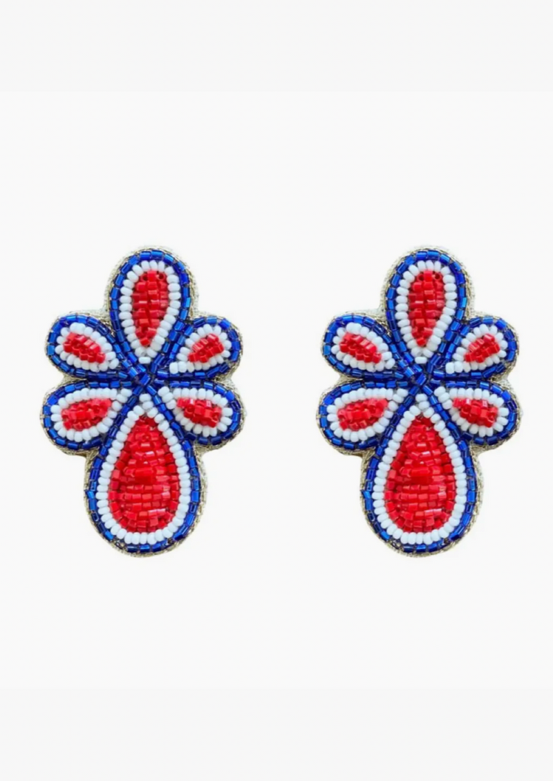 Mercer Earrings Red, White & Blue