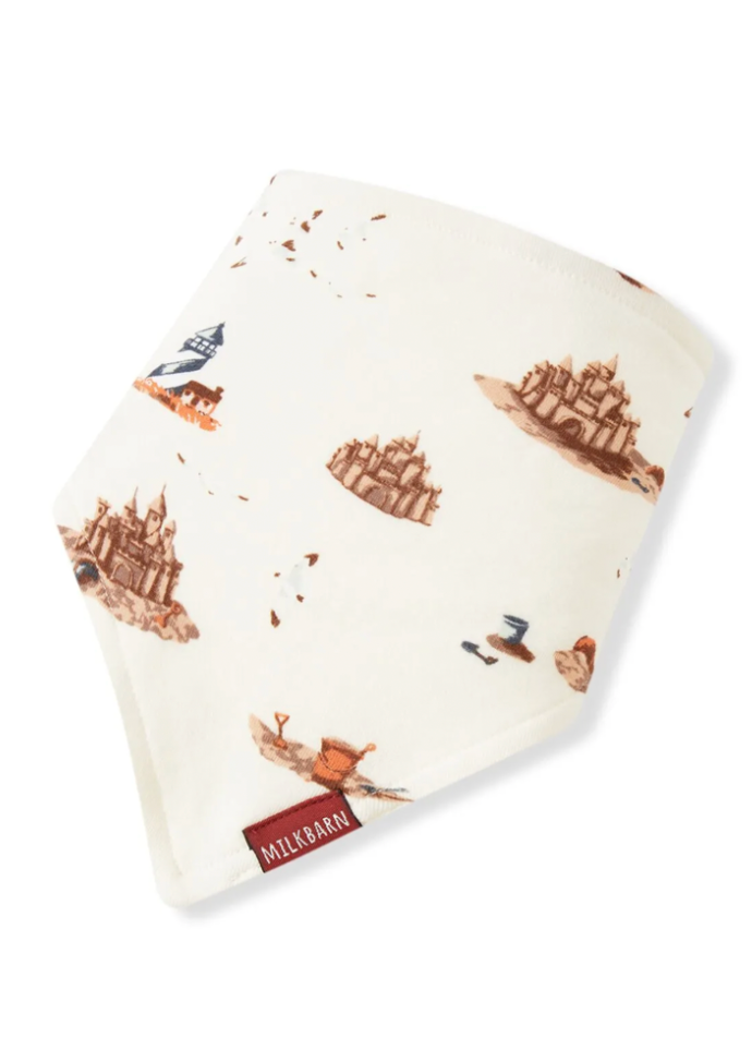 Organic Kerchief Bib Sandcastles