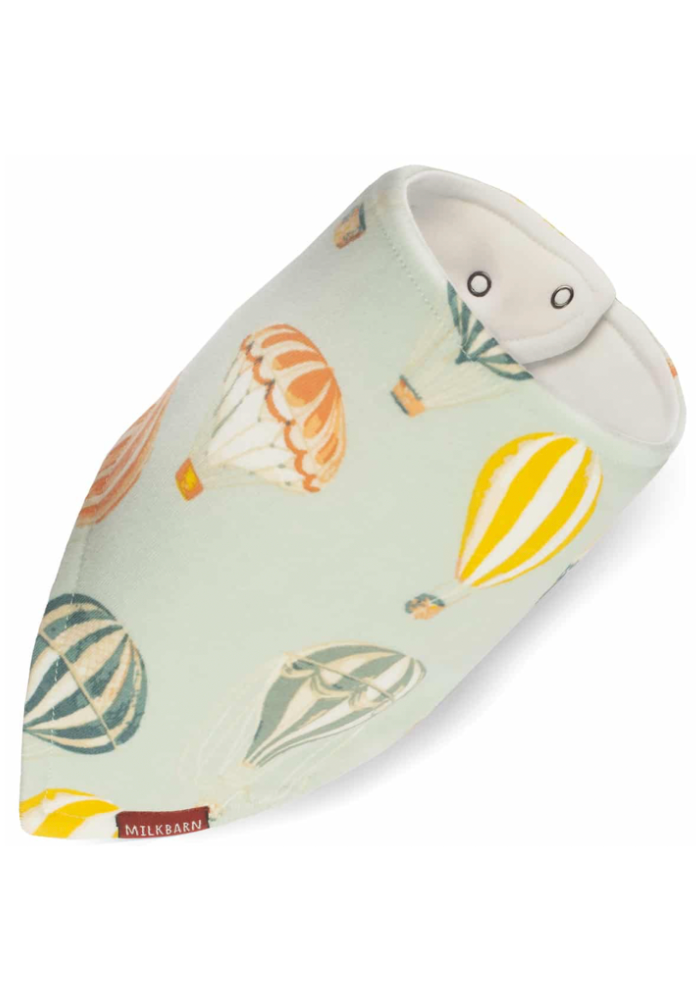 Organic Kerchief Bib Vintage Balloons