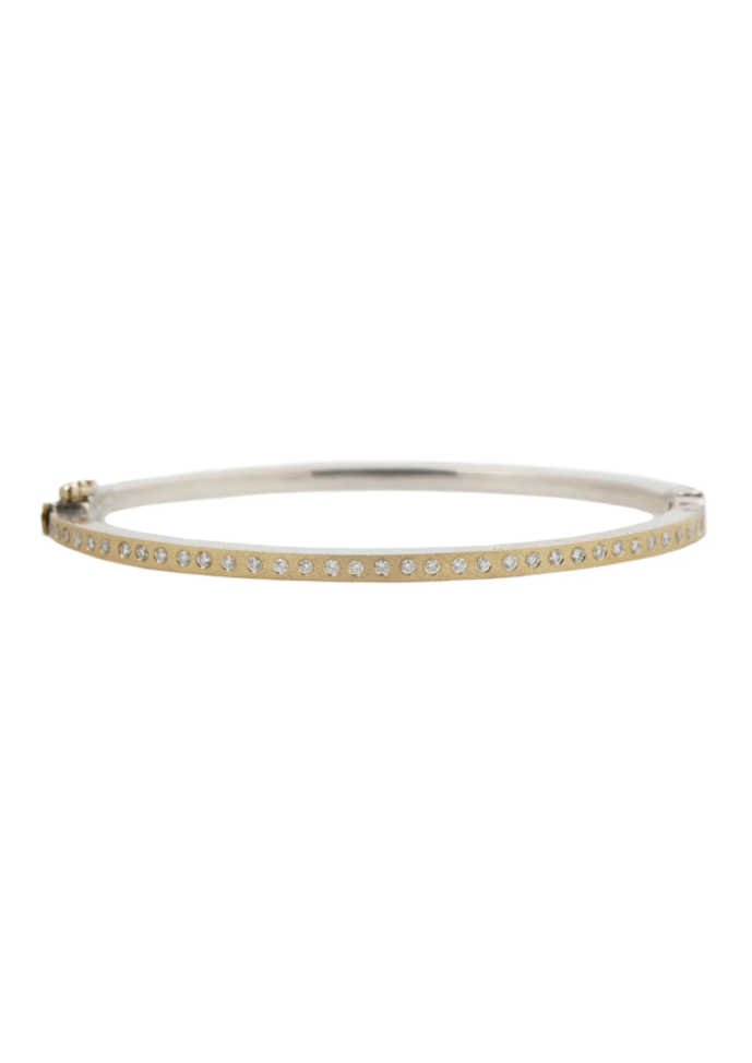 Rene Escobar Adam Gold & Silver Diamond Bangle