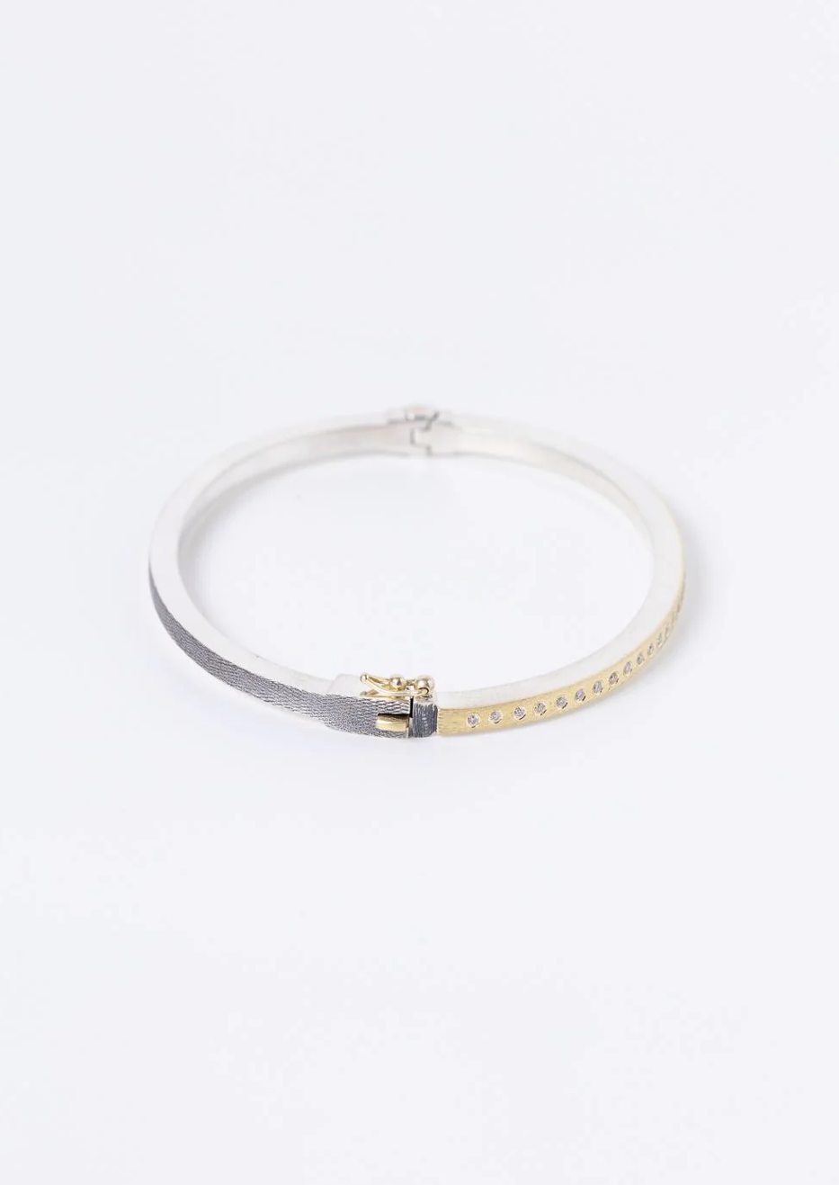Rene Escobar Adam Gold & Silver Diamond Bangle