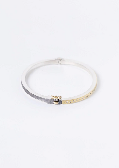 Rene Escobar Adam Gold & Silver Diamond Bangle