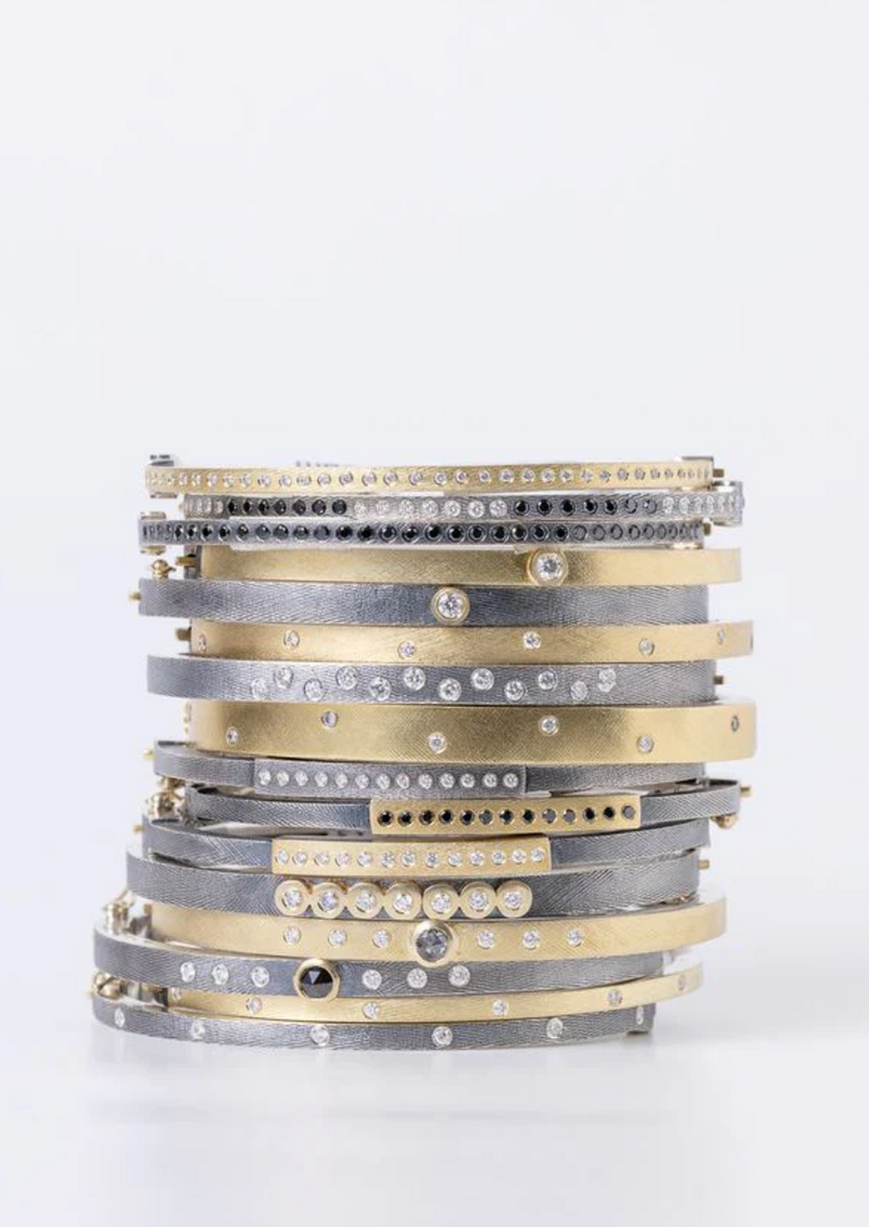 Rene Escobar Adam Gold & Silver Diamond Bangle – OMO Jewels LLC