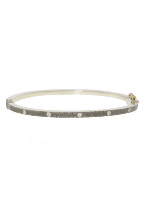 Rene Escobar Carol 2.5MM Bangle With Diamonds