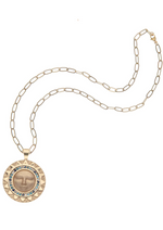 Jane Win Strong Blazing Sun Coin Pendant