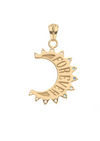 Jane Win Forever Nightfall MOP Crescent Moon Pendant