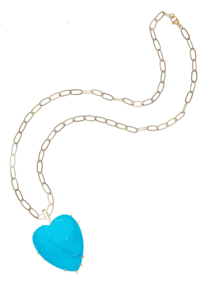 Jane Win Carry Your Heart Turquoise Pendant