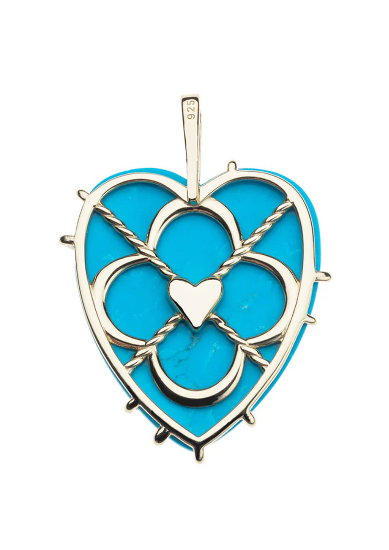 Jane Win Carry Your Heart Turquoise Pendant