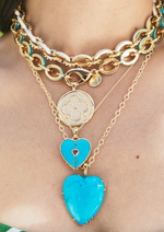 Jane Win Carry Your Heart Turquoise Pendant