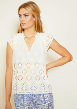 Zoe Ivory Eyelet Lace Top