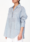 Kyoto Blouse In Ocean Stripes