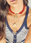 Jane Win Double Layer Coral Necklace