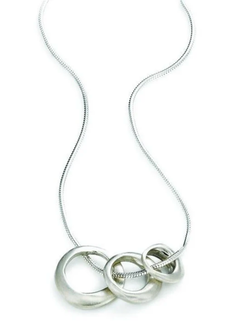 Three Rings Silver Necklace