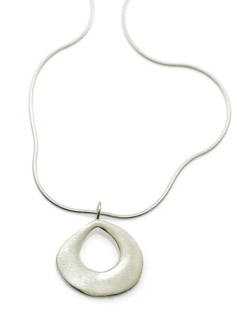 Thick Open Drop Sterling Necklace