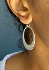 Sterling Large Open Oval Earrings