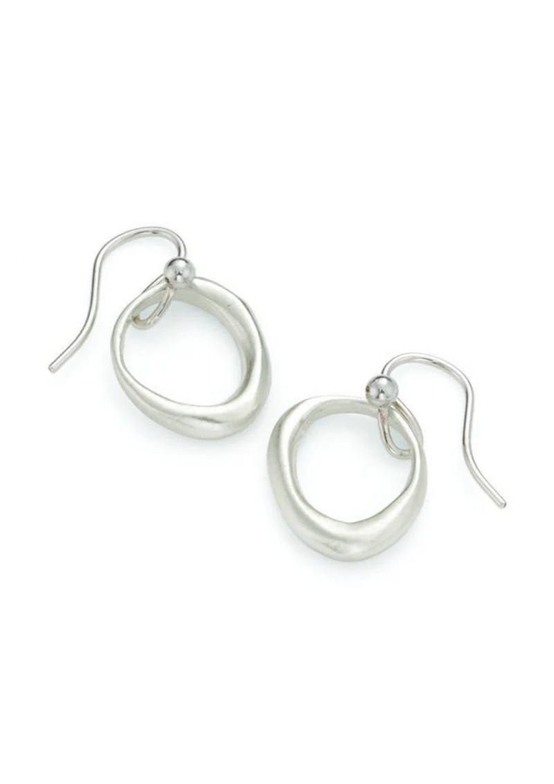 Sterling Organic Circle Earrings