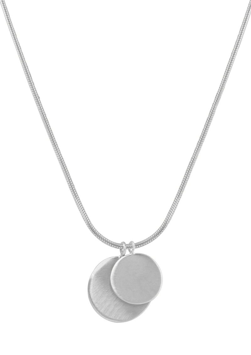 Sterling Double Disc Necklace