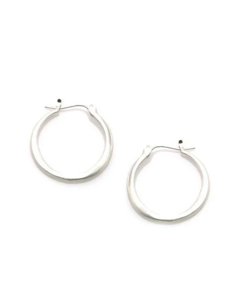 Sterling Medium Round Hoops