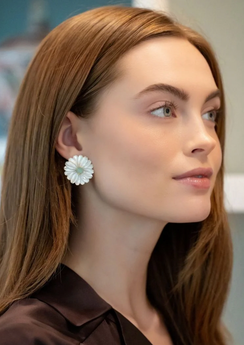 Fleur Aquamarine Earrings