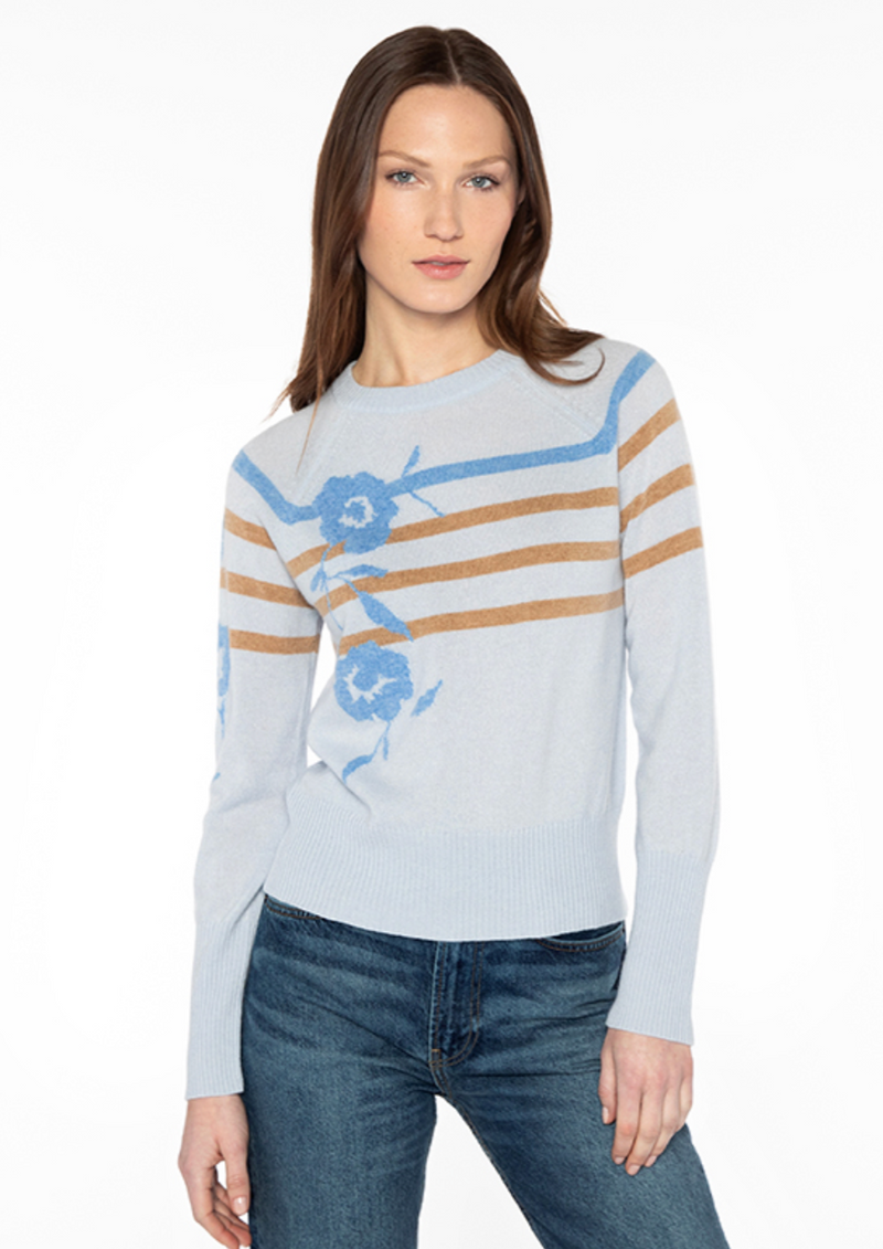 Kinross Floral Stripe Crew