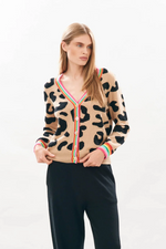 Jumper 1234 Leopard Rainbow Cashmere Cardigan