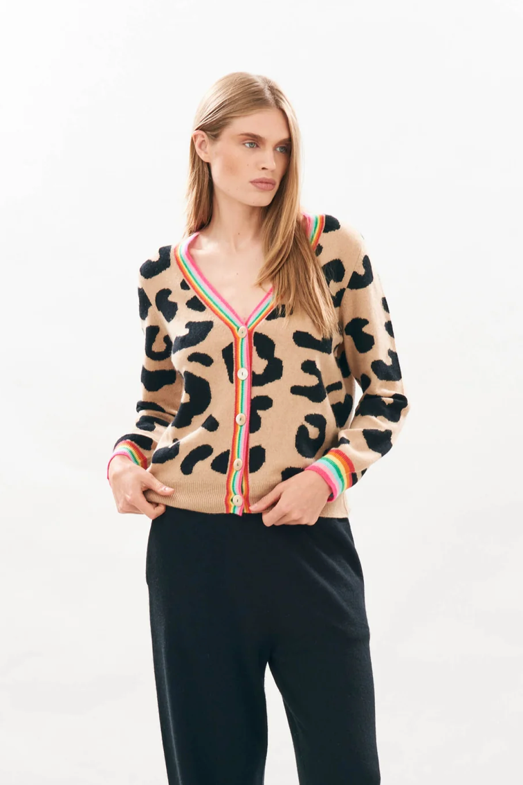 Cashmere leopard print jumper clearance