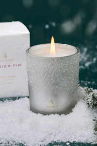 Frasier Fir Flocked Votive Candle