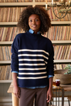 F&E Monterey Navy w/ Cream Stripe Sweater